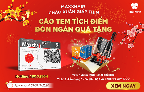 Maxxhair chào xuân Giáp Thìn 2024: CÀO TEM TÍCH ĐIỂM - ĐÓN NGÀN QUÀ TẶNG